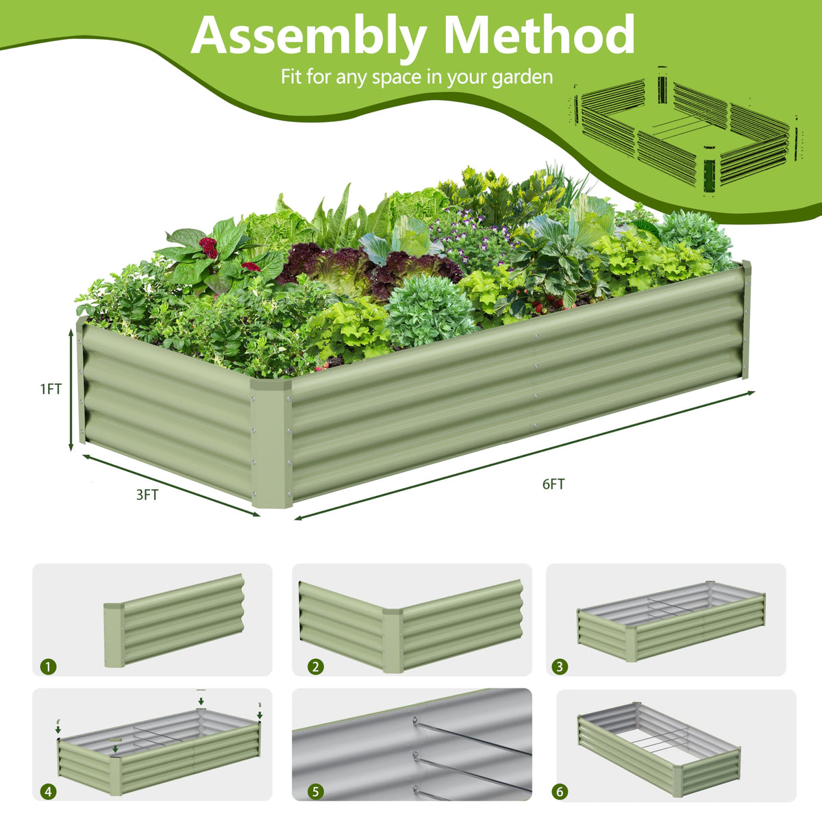 Ayen Guard 2PC assembly in minutes, tool-free setup for quick gardening.