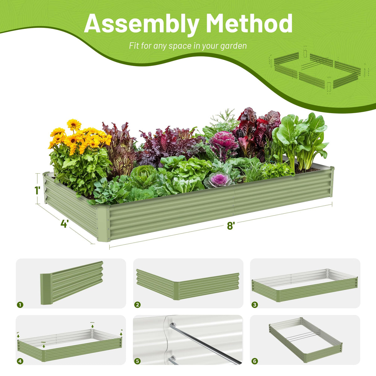 Ayen Guard raised bed edge safety close-up demonstrating tool-free assembly potential.