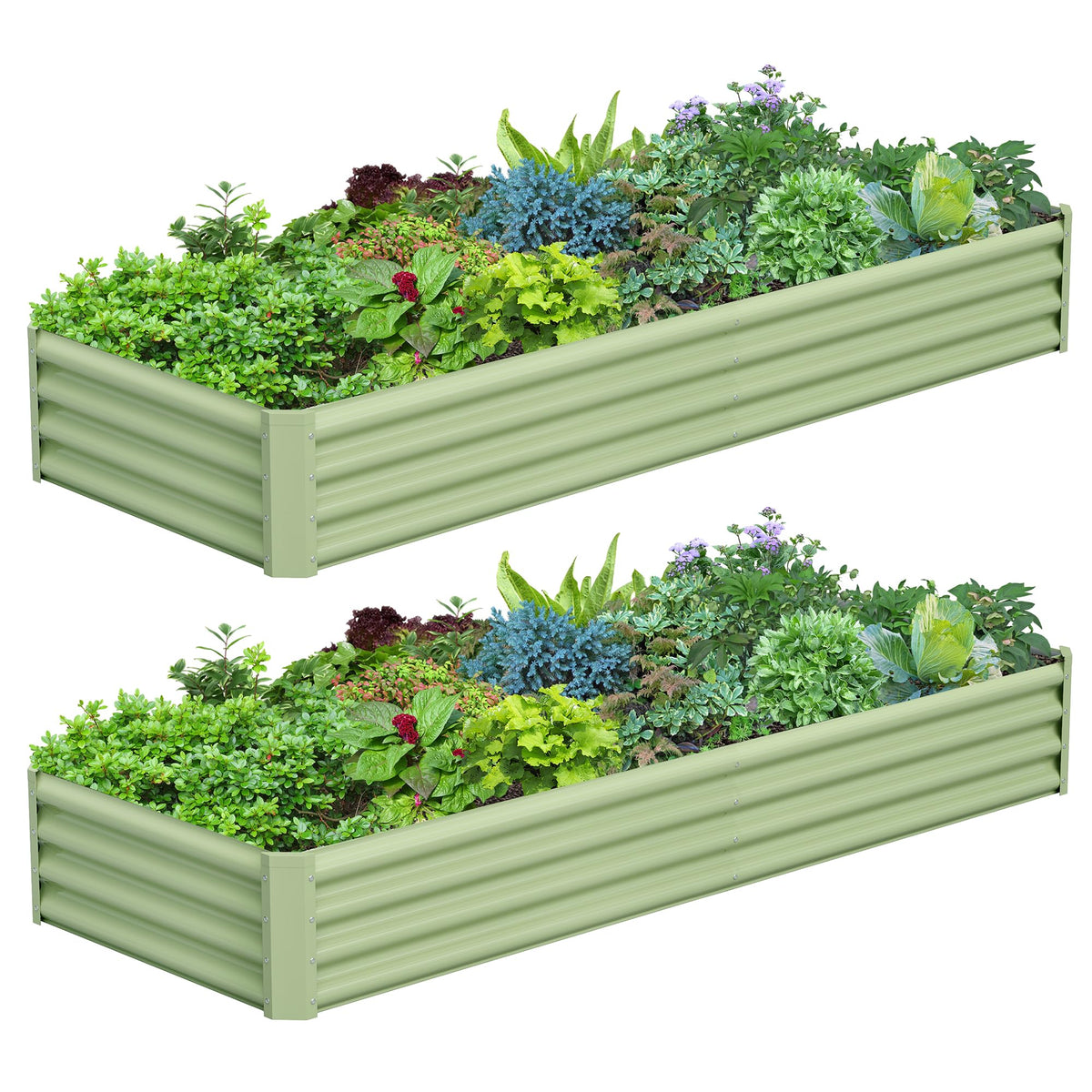 Ayen Guard galvanized raised bed assembly for quick, tool-free setup.