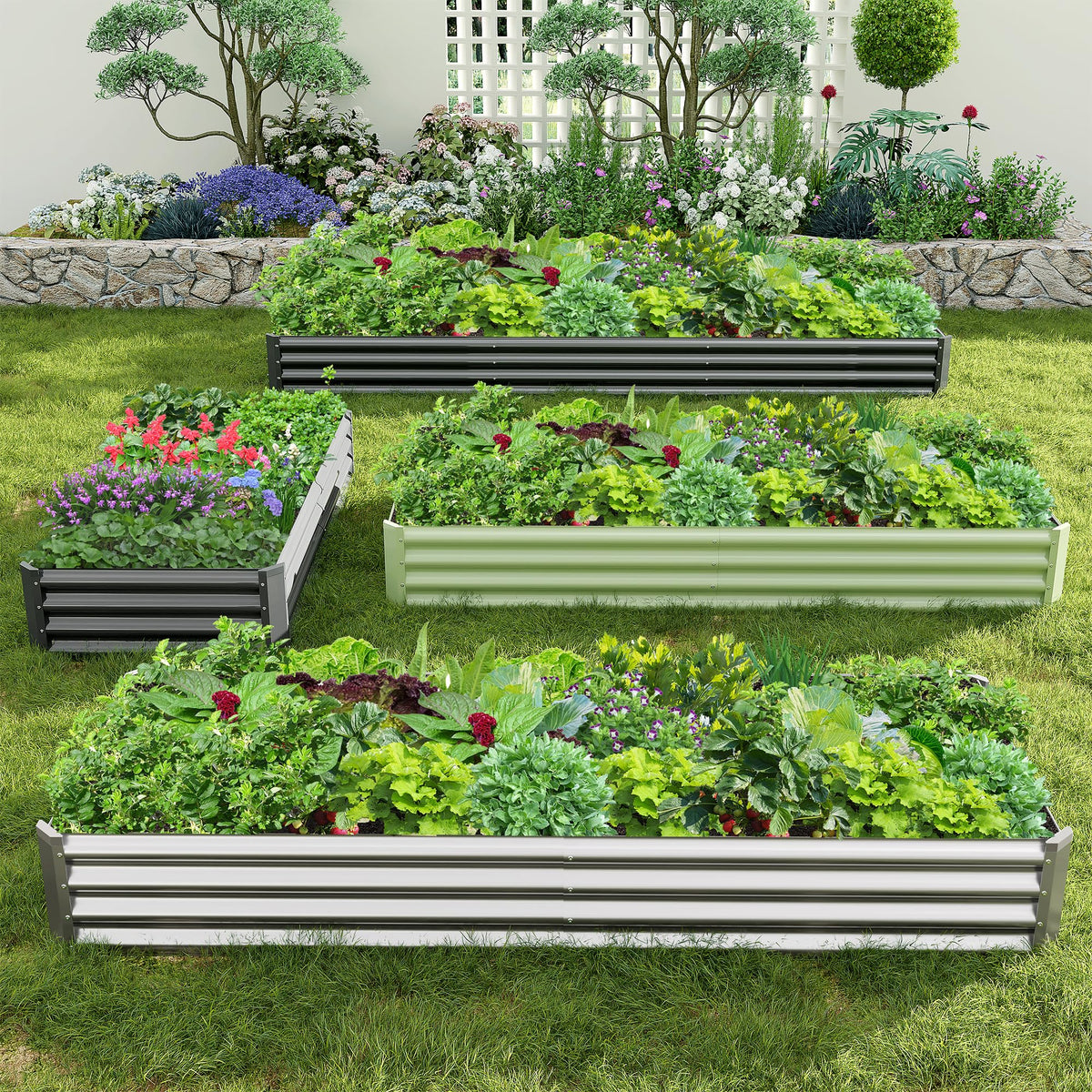 Ayen Guard multi-use garden bed suitable for vegetables, herbs, and flowers.