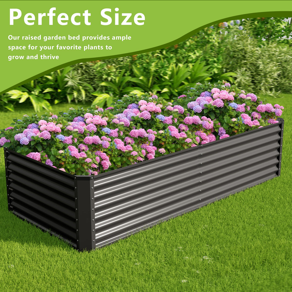Ayen Guard galvanized bed suited for outdoor use in patios.
