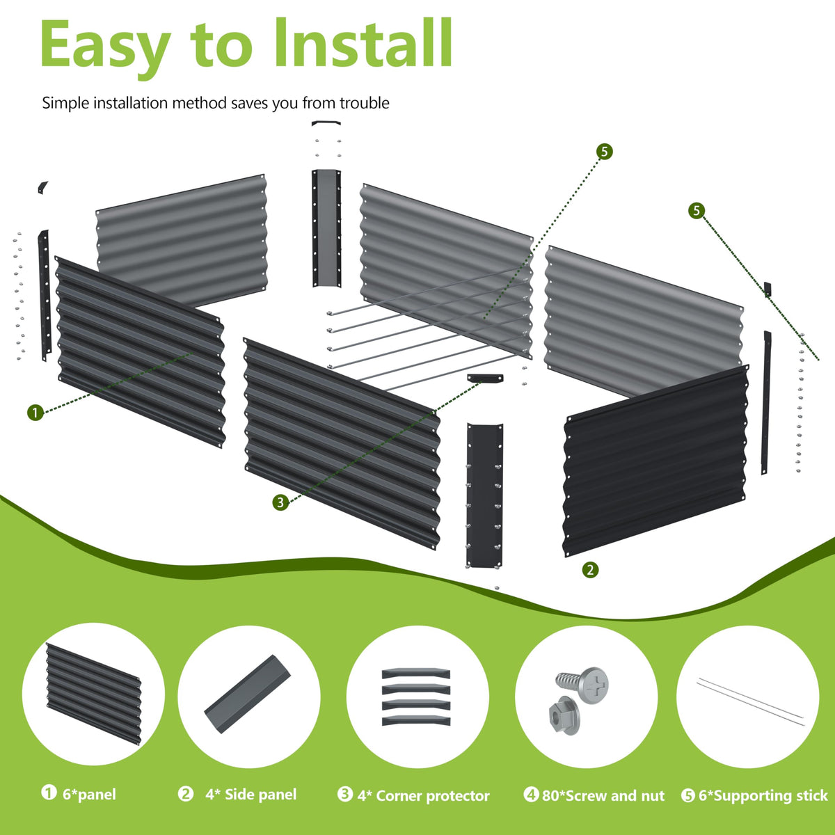Ayen Guard tool-free assembly makes installation quick and simple.