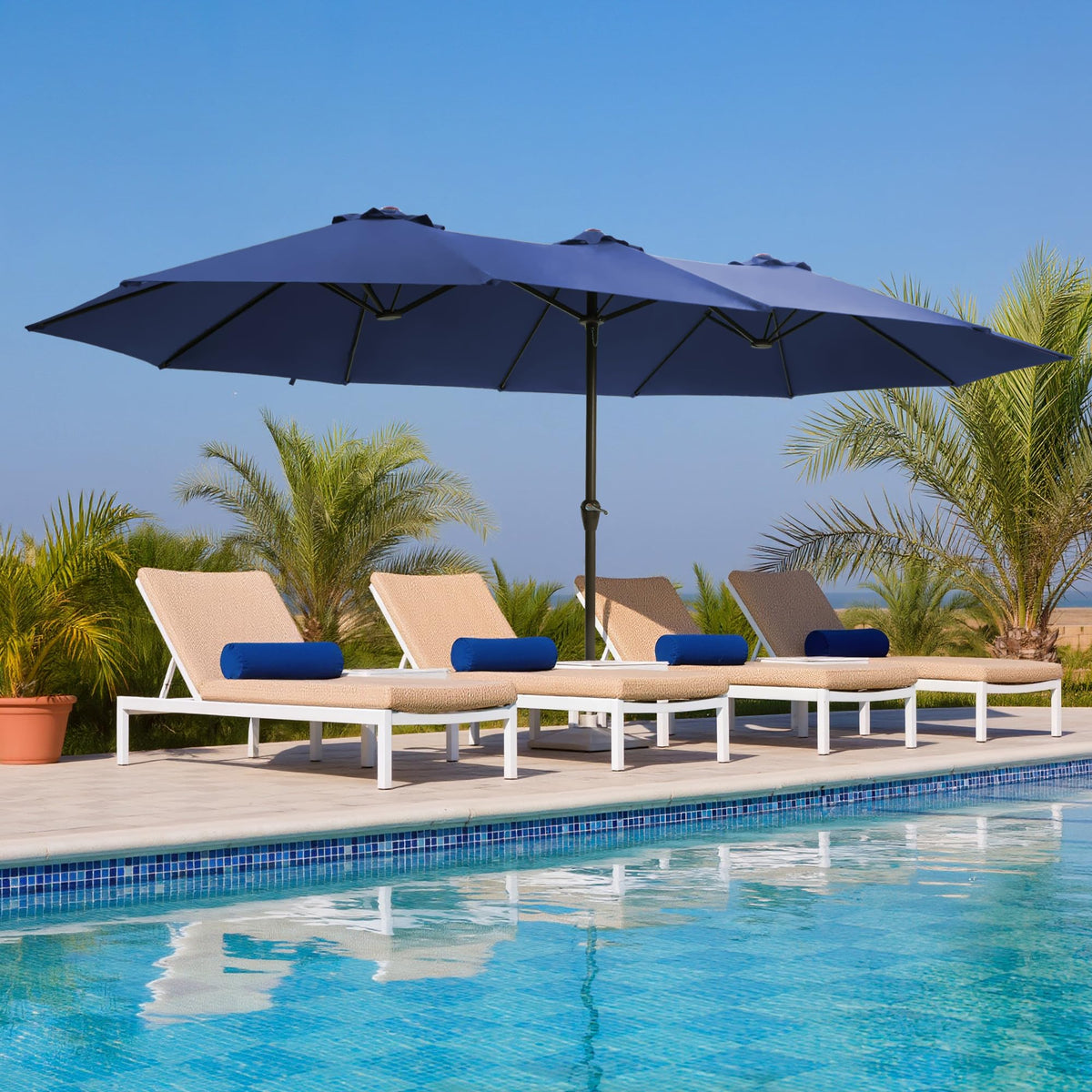 Ayge 15ft umbrella crank opens and closes smoothly