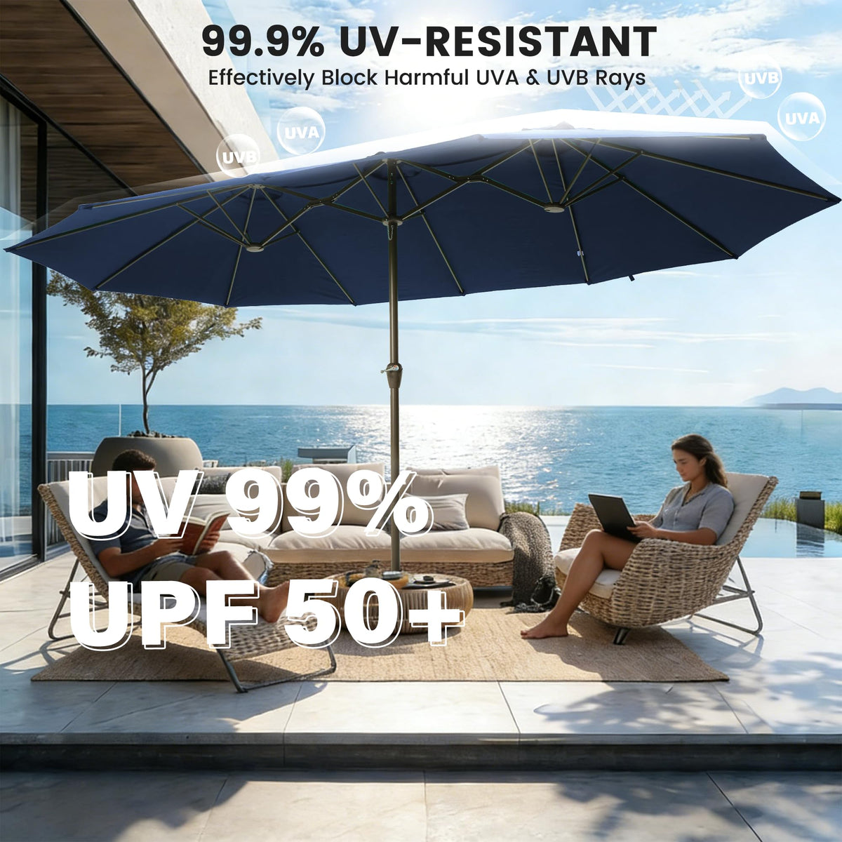 Ayge canopy fabric blocks sun and resists fading