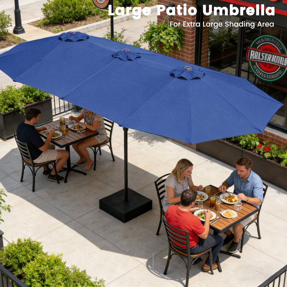 Ayge 15ft canopy provides expansive shade for gatherings
