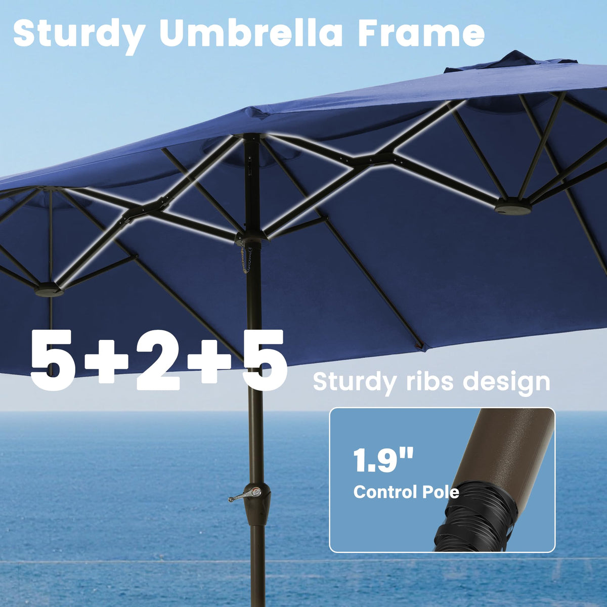 Ayge base with weights enhances wind stability