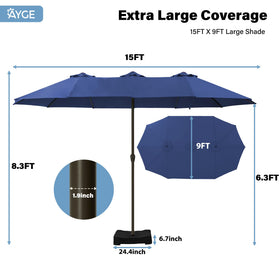 Ayge 15ft UV-protective waterproof fabric coverage