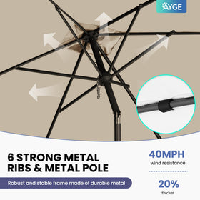 Ayge vented canopy for improved airflow and wind stability outdoors