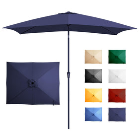 Ayge 6.5x10ft rectangular patio umbrella shades outdoor meals.