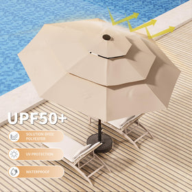 Ayge crank and tilt mechanism for effortless sun angle adjustment