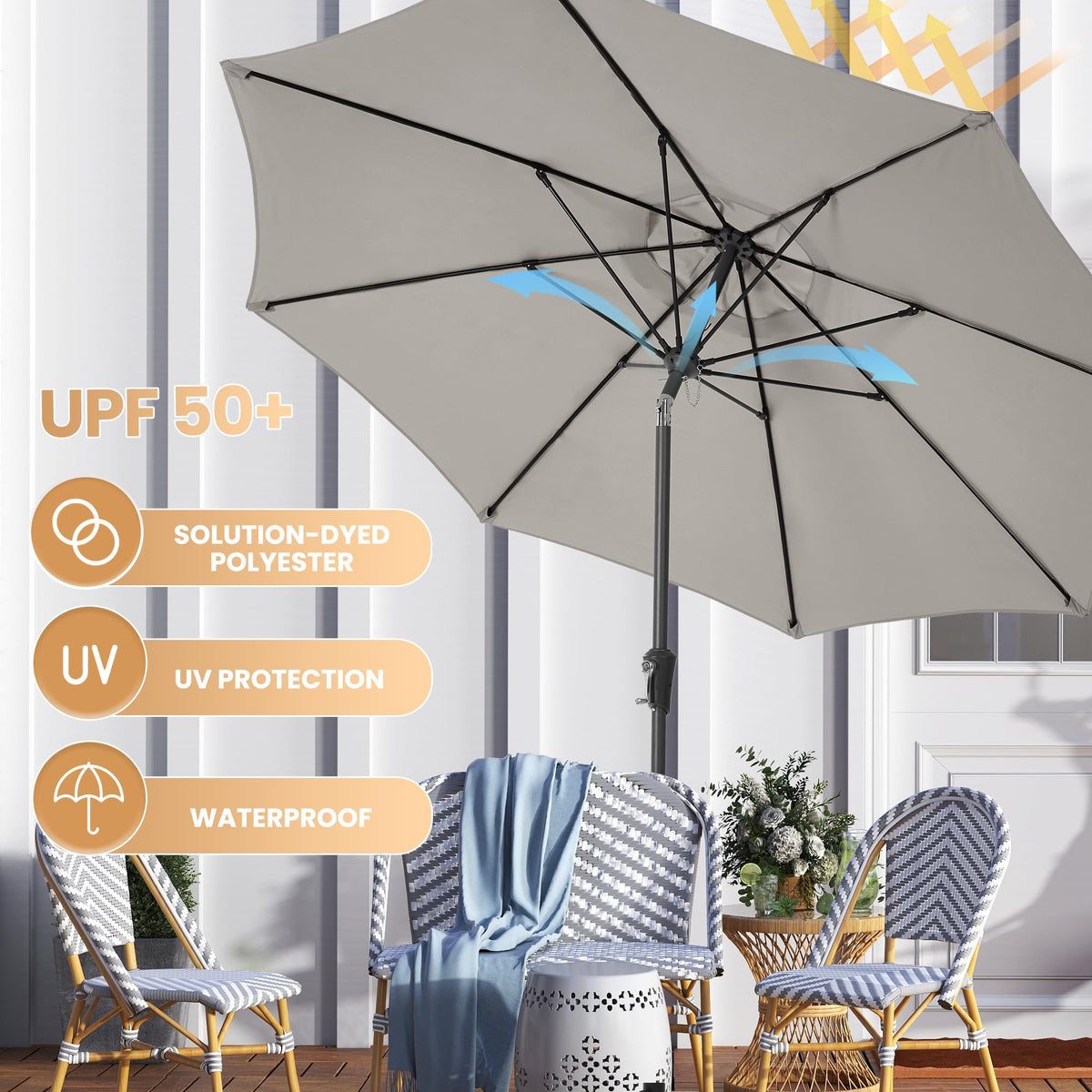Ayge canopy vent at the top enhances airflow and stability