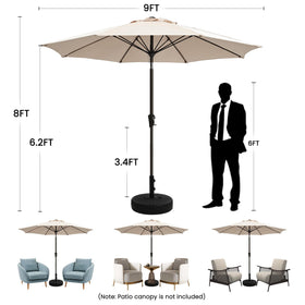 Ayge shaded patio scene shows versatile use on decks