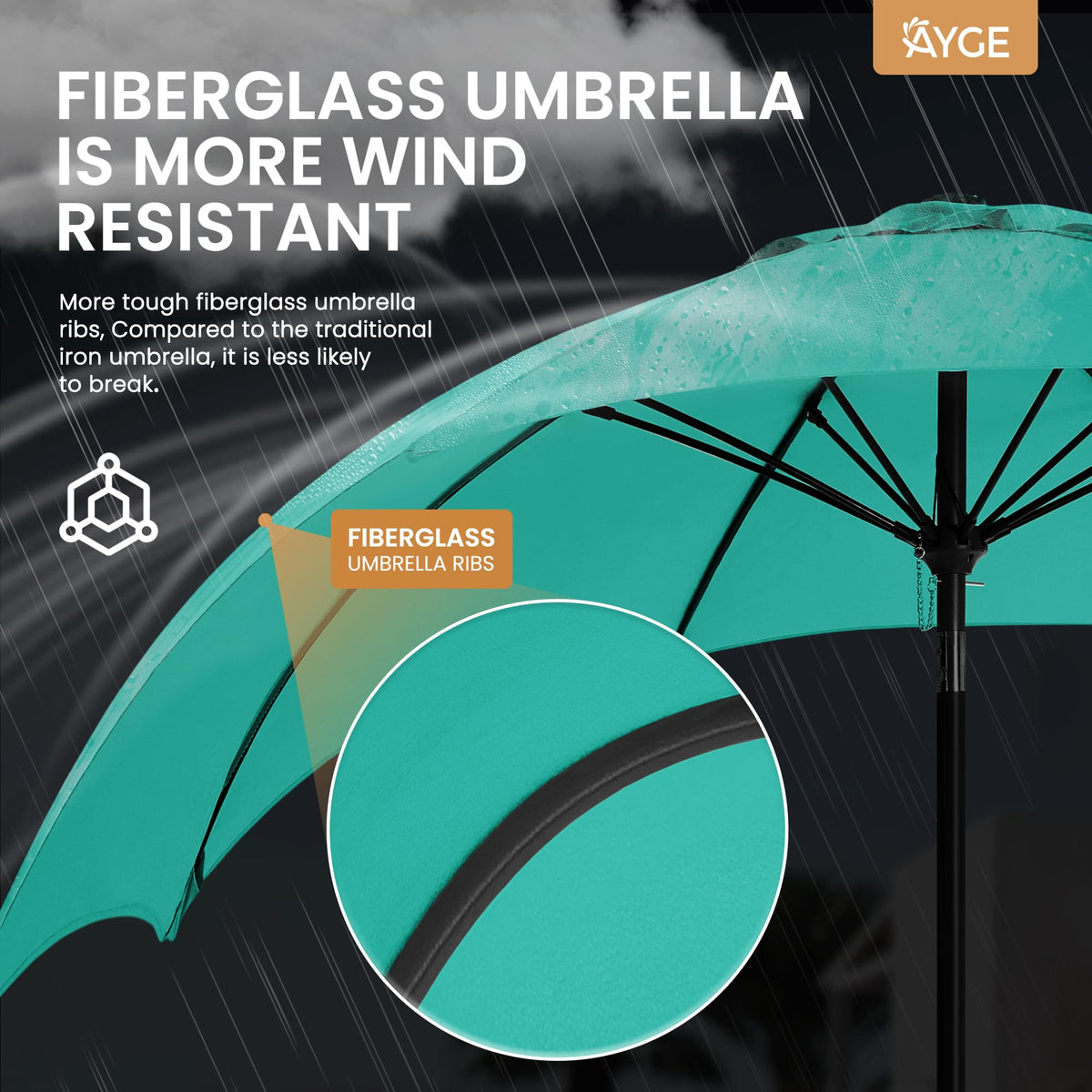 Ayge UV-protection canopy providing sun defense for outdoor meals