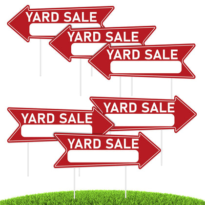 Ayifan 6-pack yard sale signs with stakes for quick, high-visibility setup.