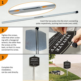 Ayifan aluminum no trespassing sign for outdoor use