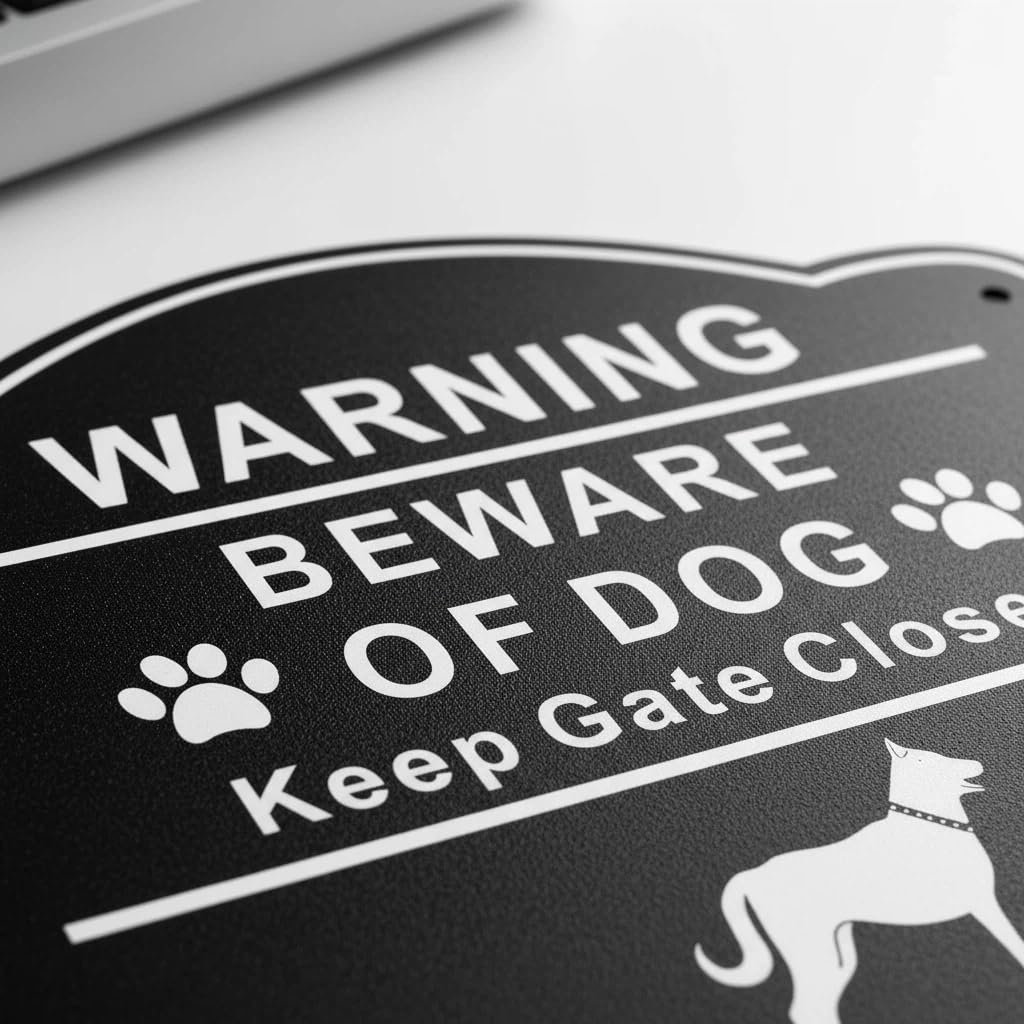 Ayifan Beware of Dog sign rust-free aluminum construction ideal for outdoor fence mounting