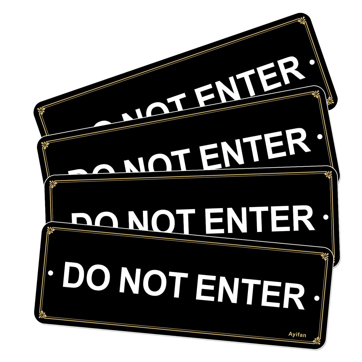 Ayifan do-not-enter sign for outdoor use, reflective at night