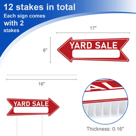 Ayifan double-sided yard sale sign provides bold visibility from every direction.