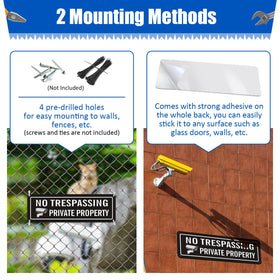 Ayifan 2-pack no soliciting signs ready for multiple entrances.