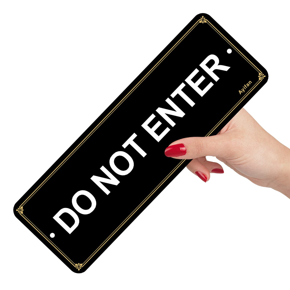 Ayifan do-not-enter sign, pre-drilled holes for quick mounting