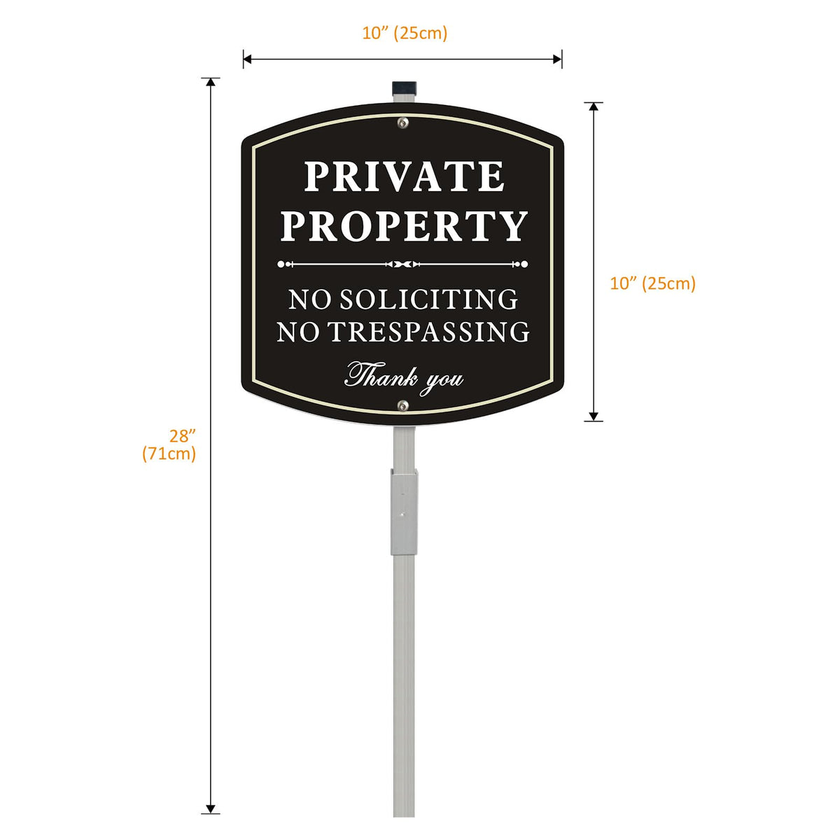 Ayifan private property sign no soliciting at yard entry