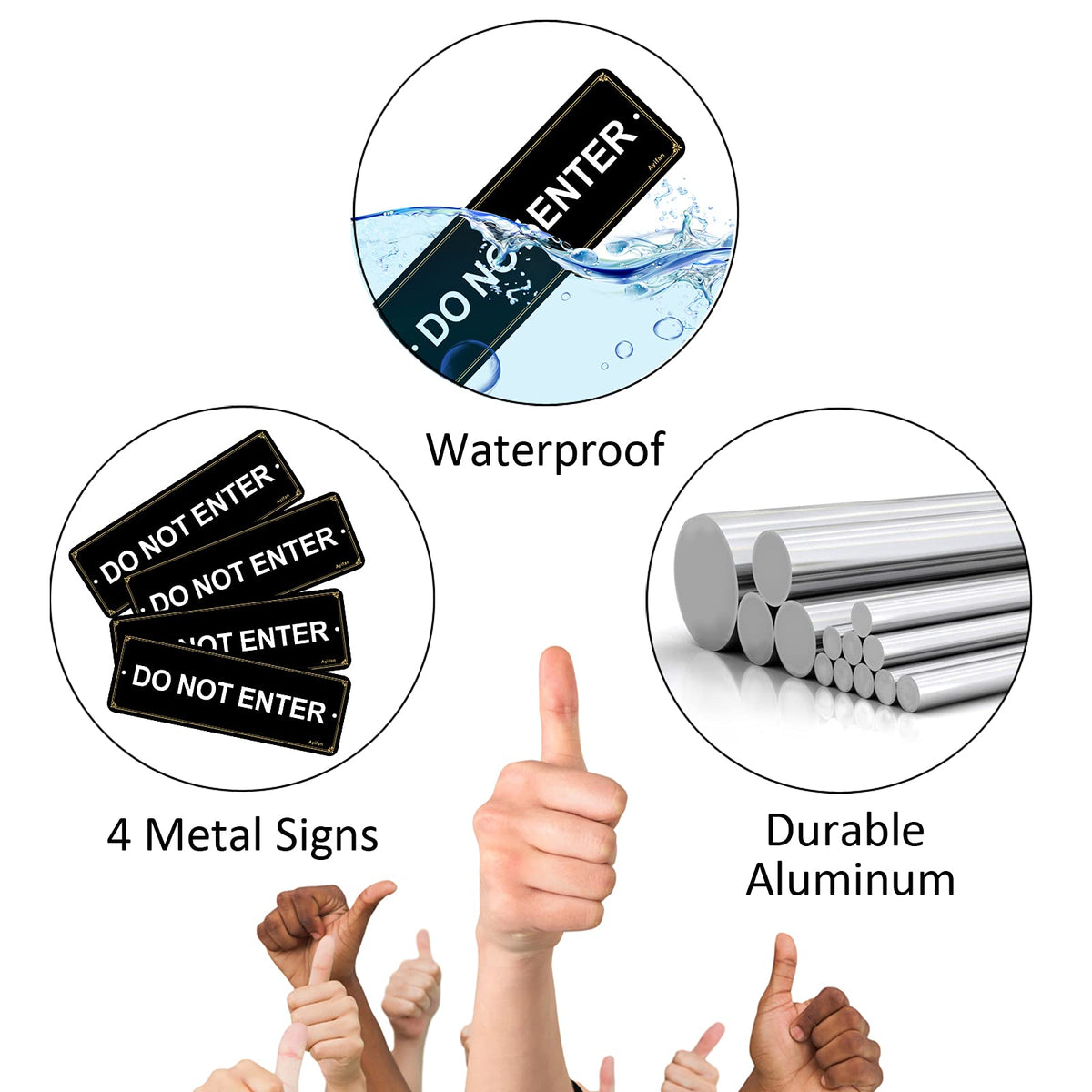 Ayifan do-not-enter sign, rust-resistant and durable