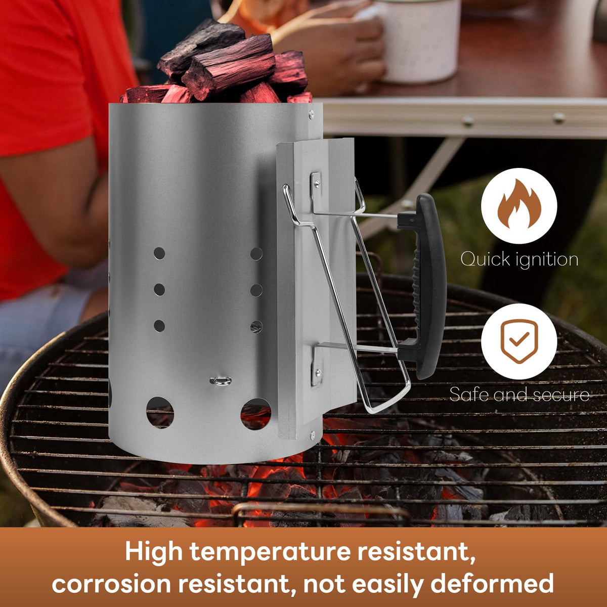 Ayiusideza fast ignition feature enables rapid charcoal lighting.