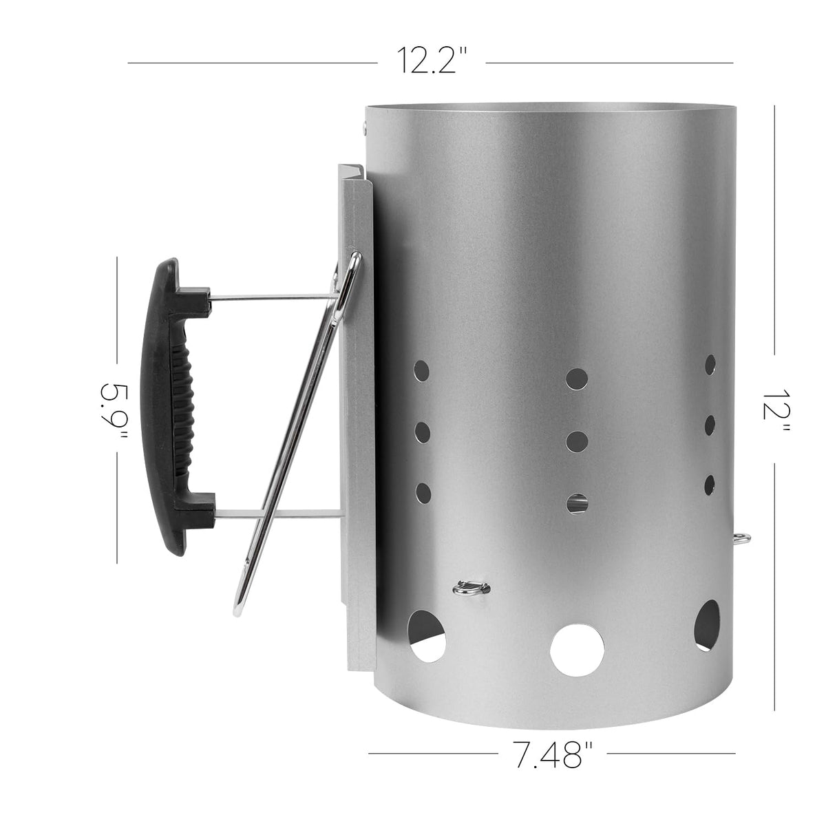 Ayiusideza ventilation holes boost airflow for quicker charcoal ignition.
