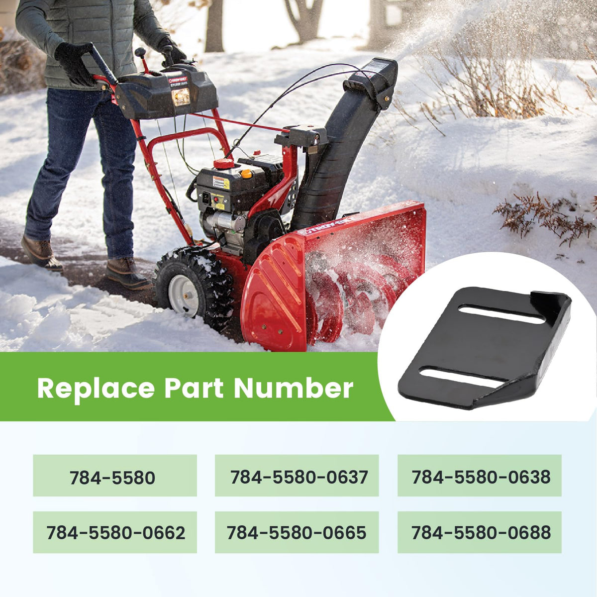 Aylux two-stage snow thrower fitment covers major models for versatile use.