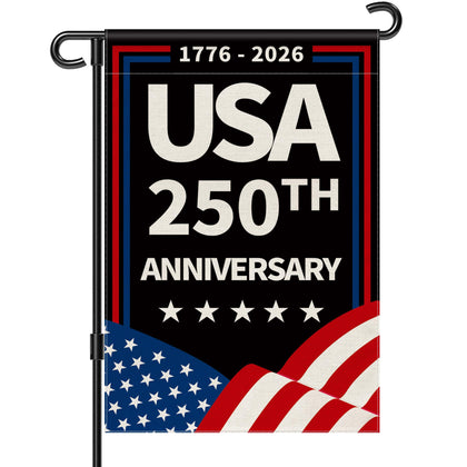 Aymolas 250th Anniversary Flag front view, double-sided for multi-direction visibility in your yard.