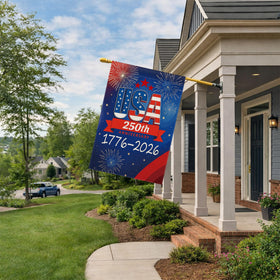 Aymolas 250th anniversary garden flag with sturdy stitching for durability