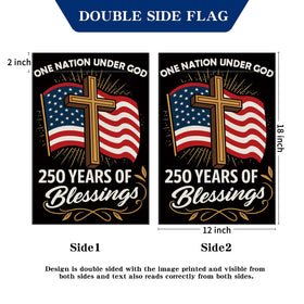 Aymolas Blessings flag, outdoor display, weather-ready and UV-resistant.
