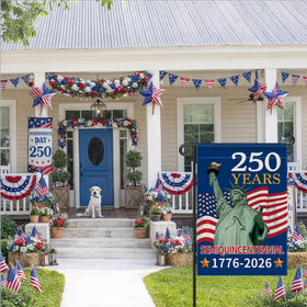 Aymolas flag with hanging loop for porch or balcony installation