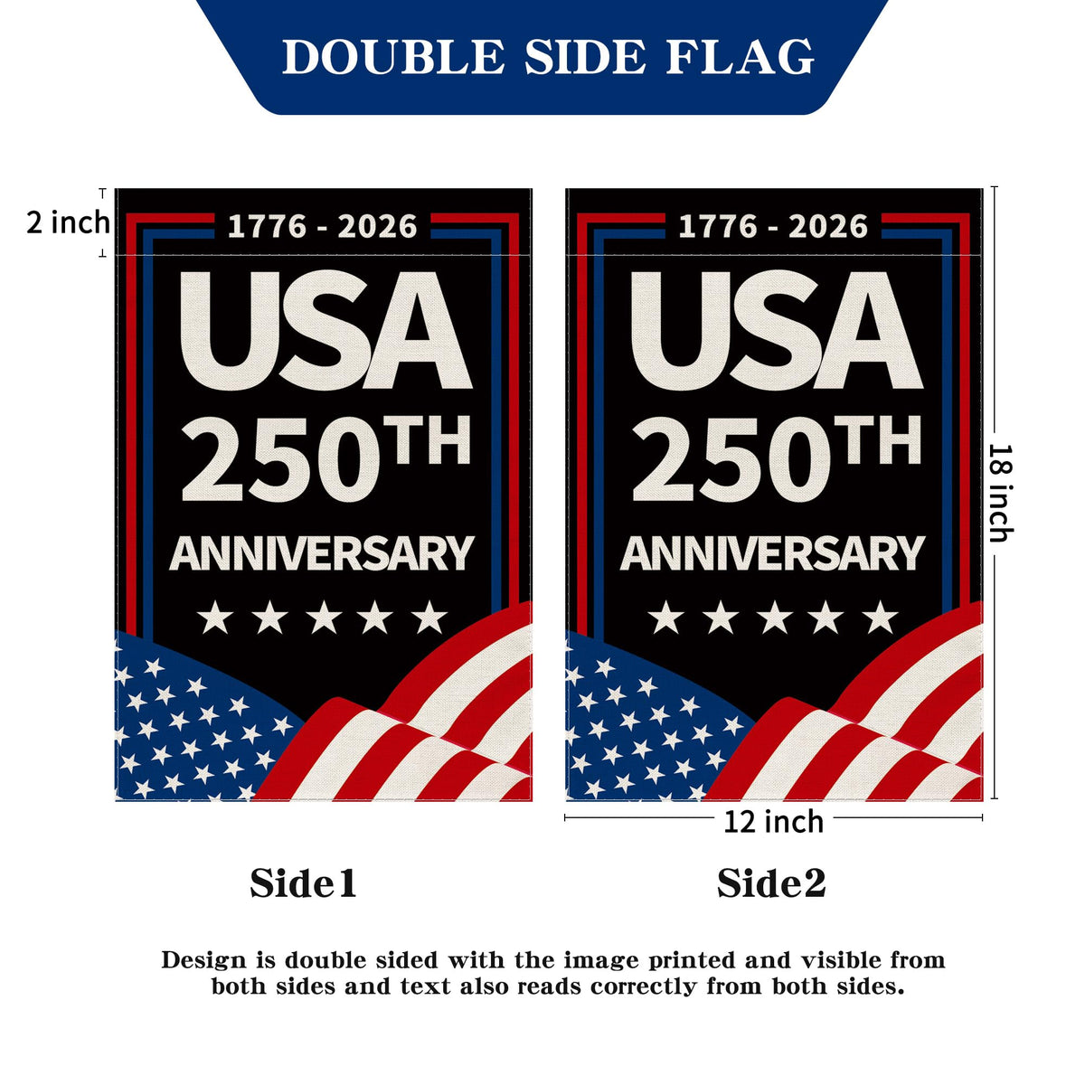 Aymolas flag made of weather-resistant polyester for lasting color in outdoor use.