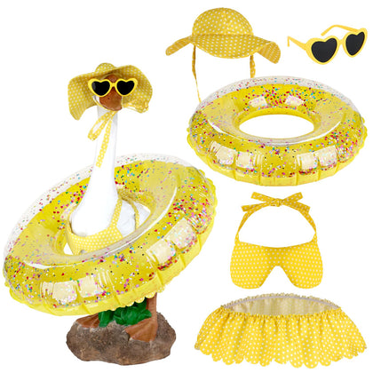 Aymolas Hawaiian goose outfit hat adds sunny style to porch geese decor