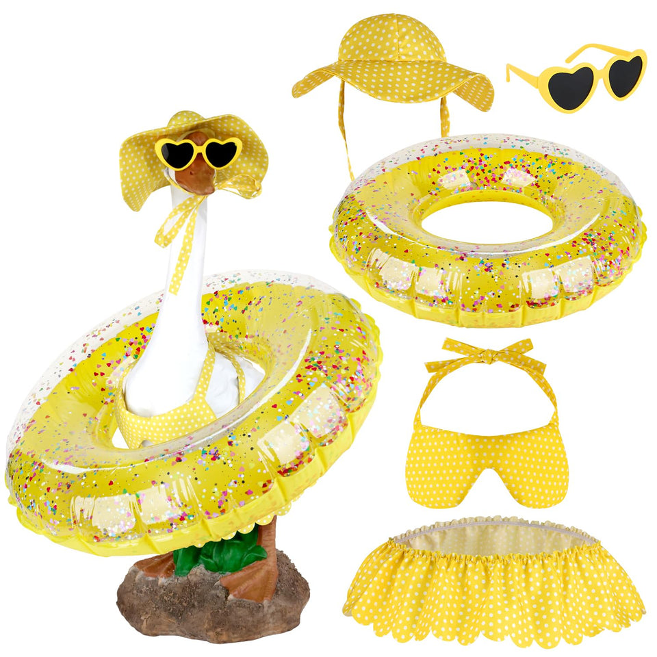 Aymolas Hawaiian goose outfit hat adds sunny style to porch geese decor