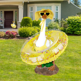 Aymolas yellow bikini outfits the goose with bright playful summer vibe