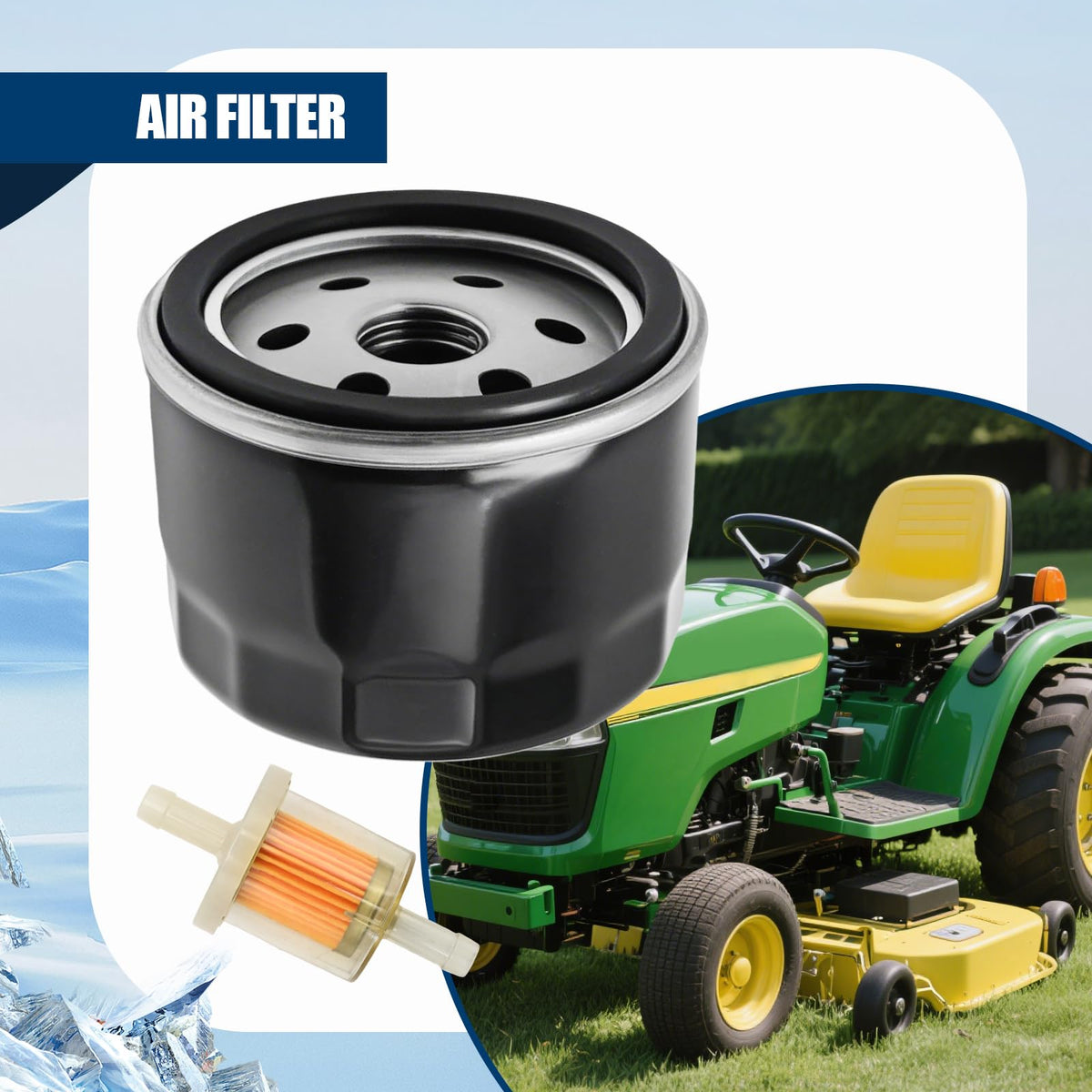 Aynaxcol fuel filter close up included in the kit.