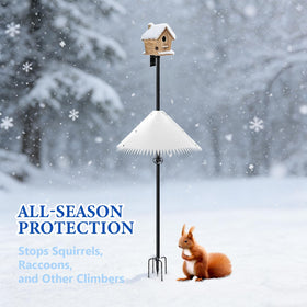 Aynaxcol bird feeder pole mount demonstrates easy tool-free installation.
