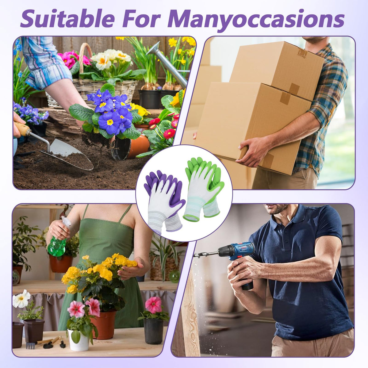 Aysatogc lightweight durable garden gloves suitable for year‑round use