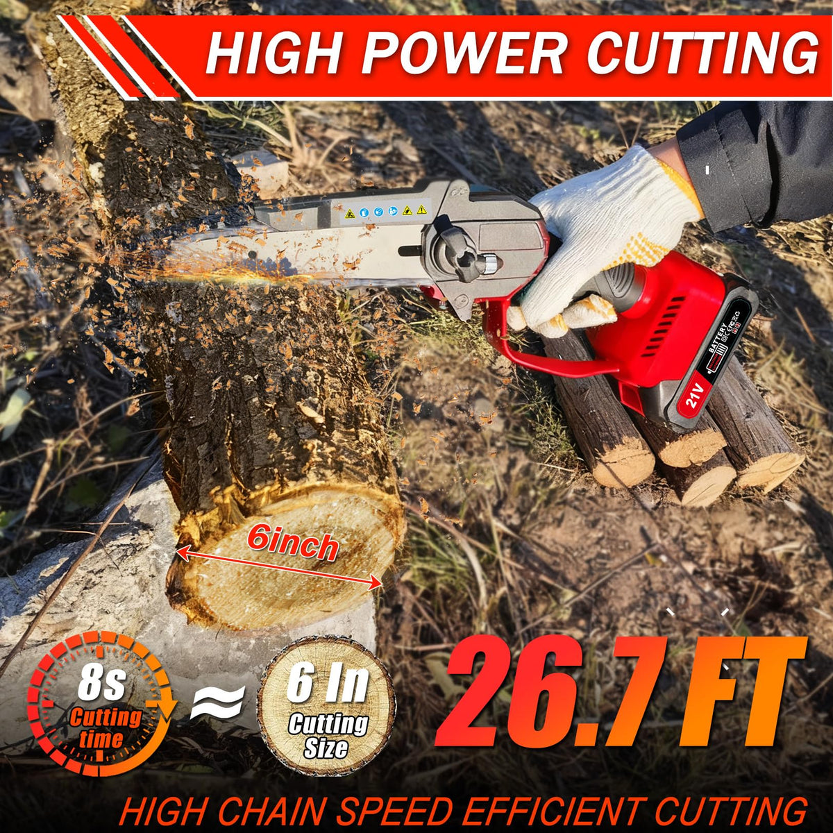 AYSLCKR 16 ft reach helps trim tall limbs safely.
