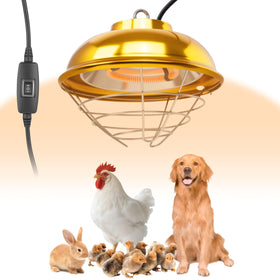 Ayuanb 300W heat lamp for chicken coop provides reliable warmth for poultry.