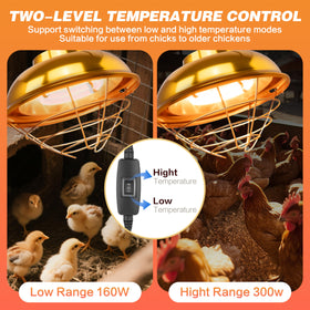 Ayuanb two-level temperature control lets you choose 160W or 300W warmth.