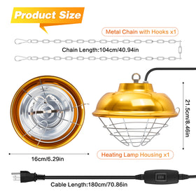 Ayuanb weatherproof housing protects the lamp from rain and snow.