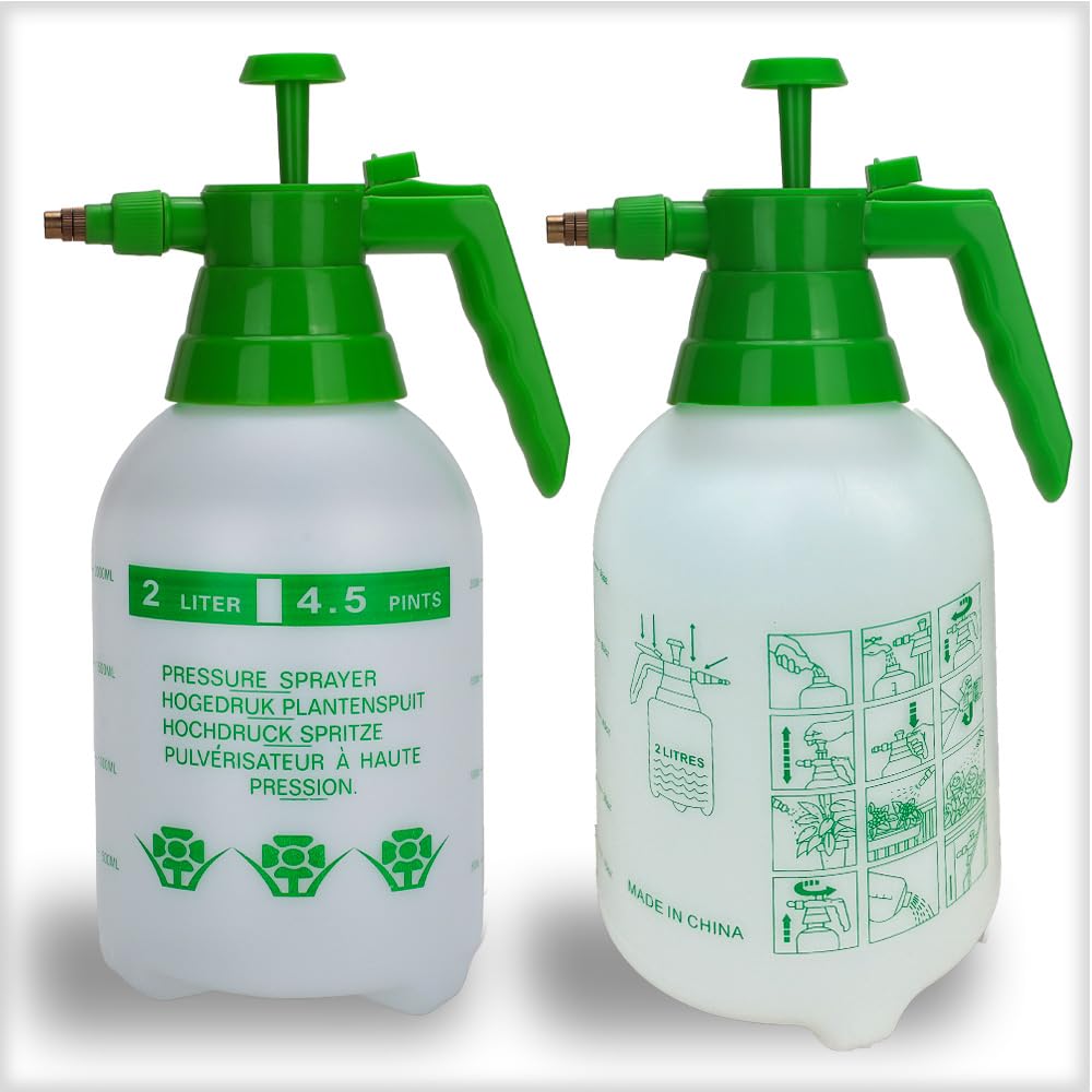 Ayxeute 2L handheld sprayer with adjustable brass nozzle for precision mist or spray
