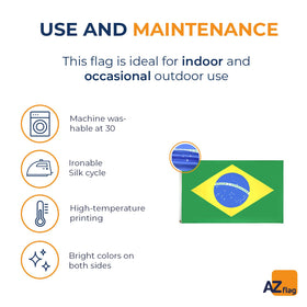 AZ FLAG Brazil flag withstands light wind, water, heat, and abrasion