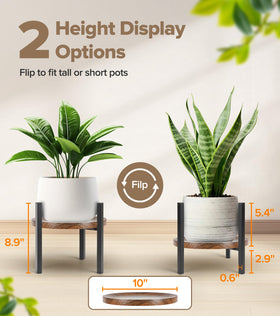 AZADESJET heavy-duty-metal-legs ensure stable support for heavier planters indoors or outdoors.