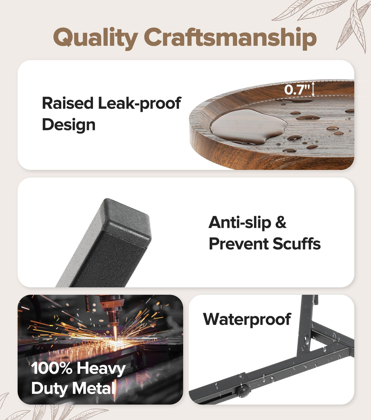 AZADESJET non-slip-foot-pads protect floors and keep the stand steady.