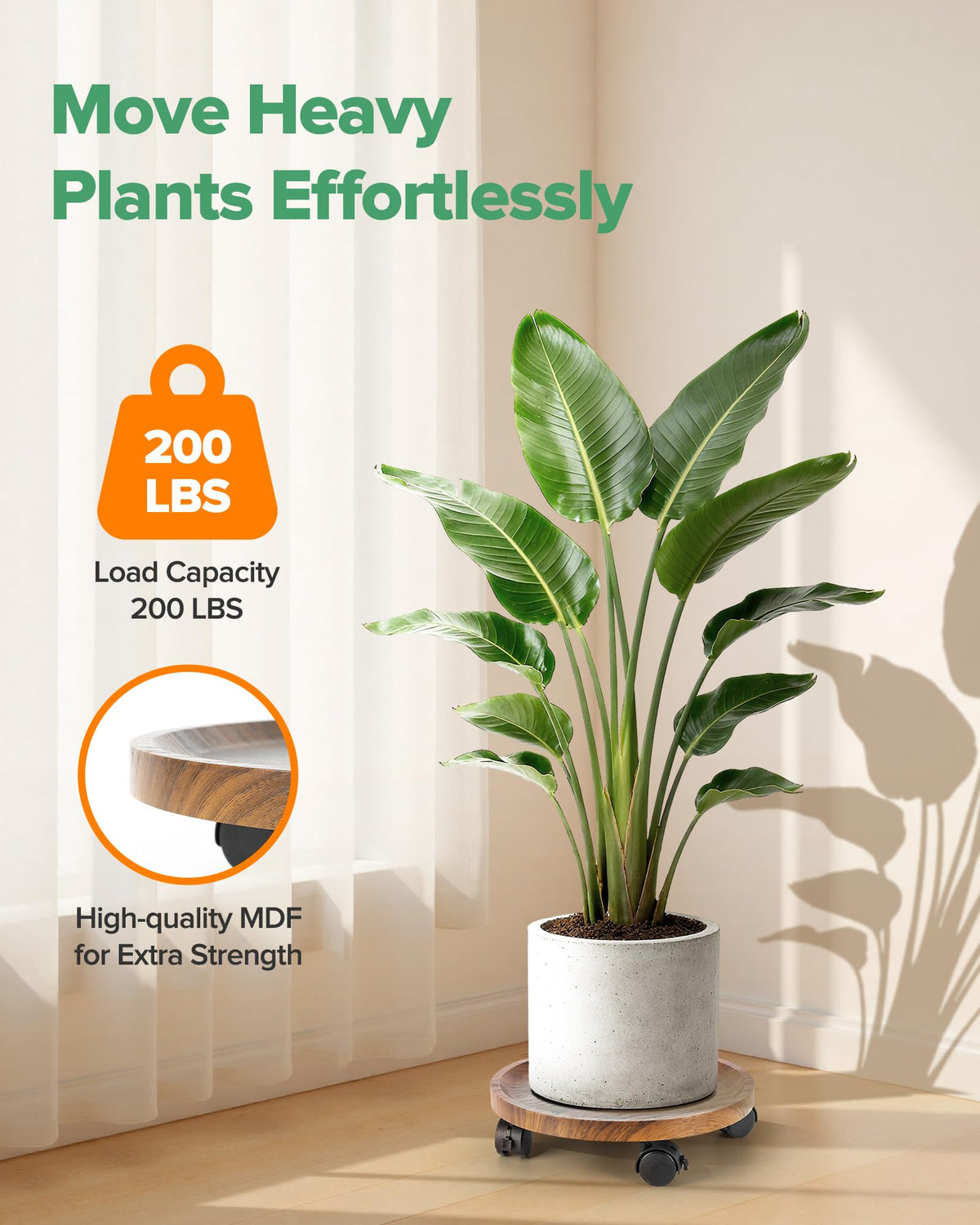 AZADESJET raised-tray design prevents spills while moving pots.