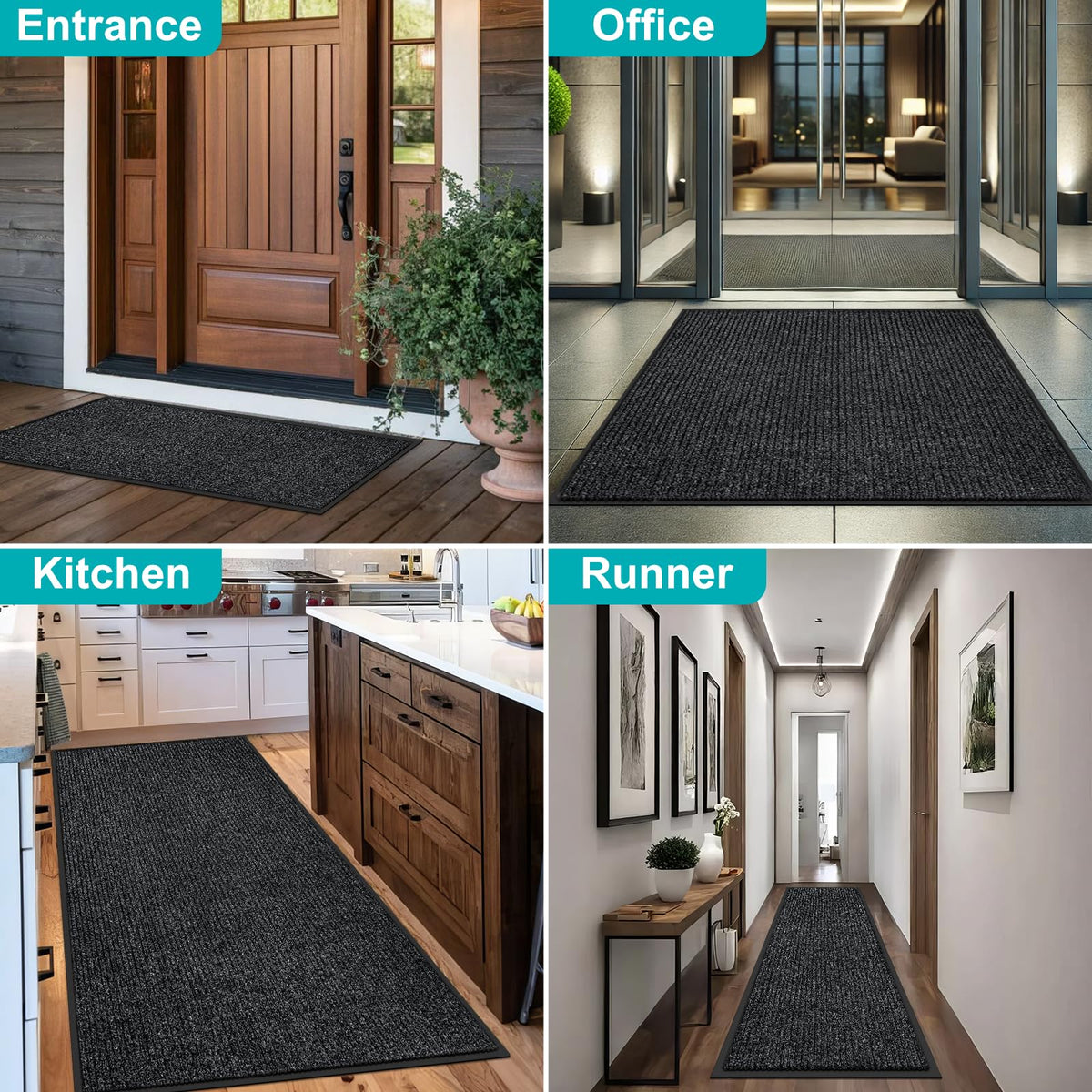 Azadx door mat dirt-and-mud resist helps keep indoor floors clean.